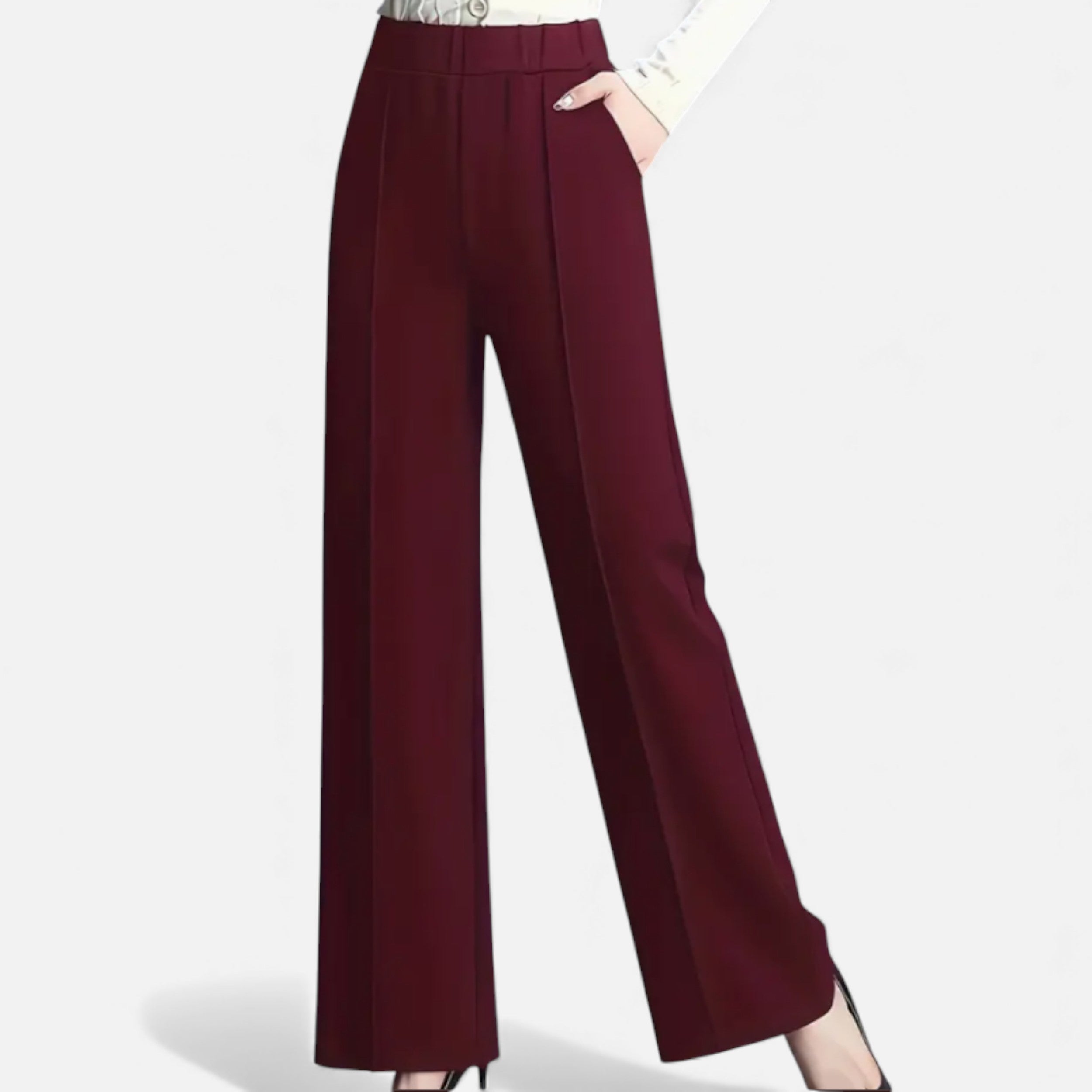 Lurvain | Women’s High-Waist Asymmetric Pocket Trousers