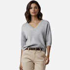 Alveraine | Women’s Elegant V-Neck Knit for Summer Grace