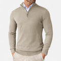Alveraine | Men’s Quarter-Zip Knit Sweater – Slim Elegance