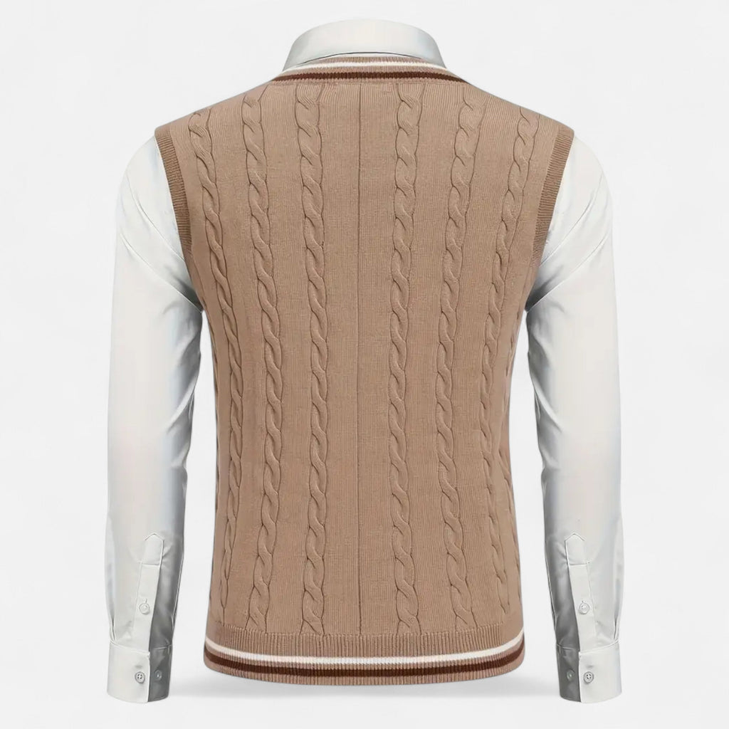 Lurvain | Men’s Knitted V-Neck Vest – Heritage Layers