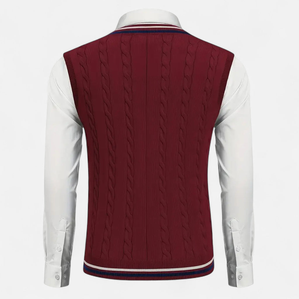 Lurvain | Men’s Knitted V-Neck Vest – Heritage Layers