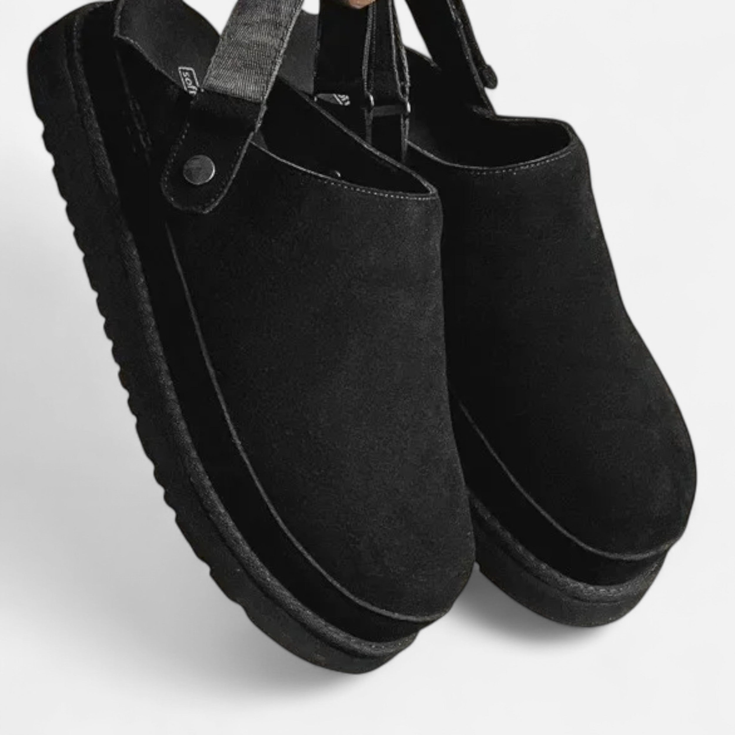 Lurvain | Women's Leather slippers with thick soles