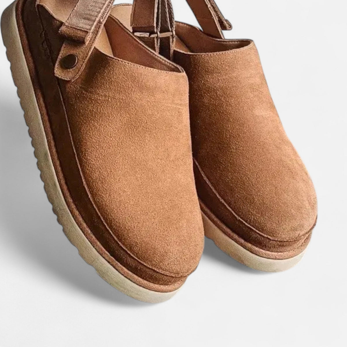 Lurvain | Women's Leather slippers with thick soles