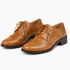 Alveraine | Women’s British Carved Lace-Up Oxford Shoes