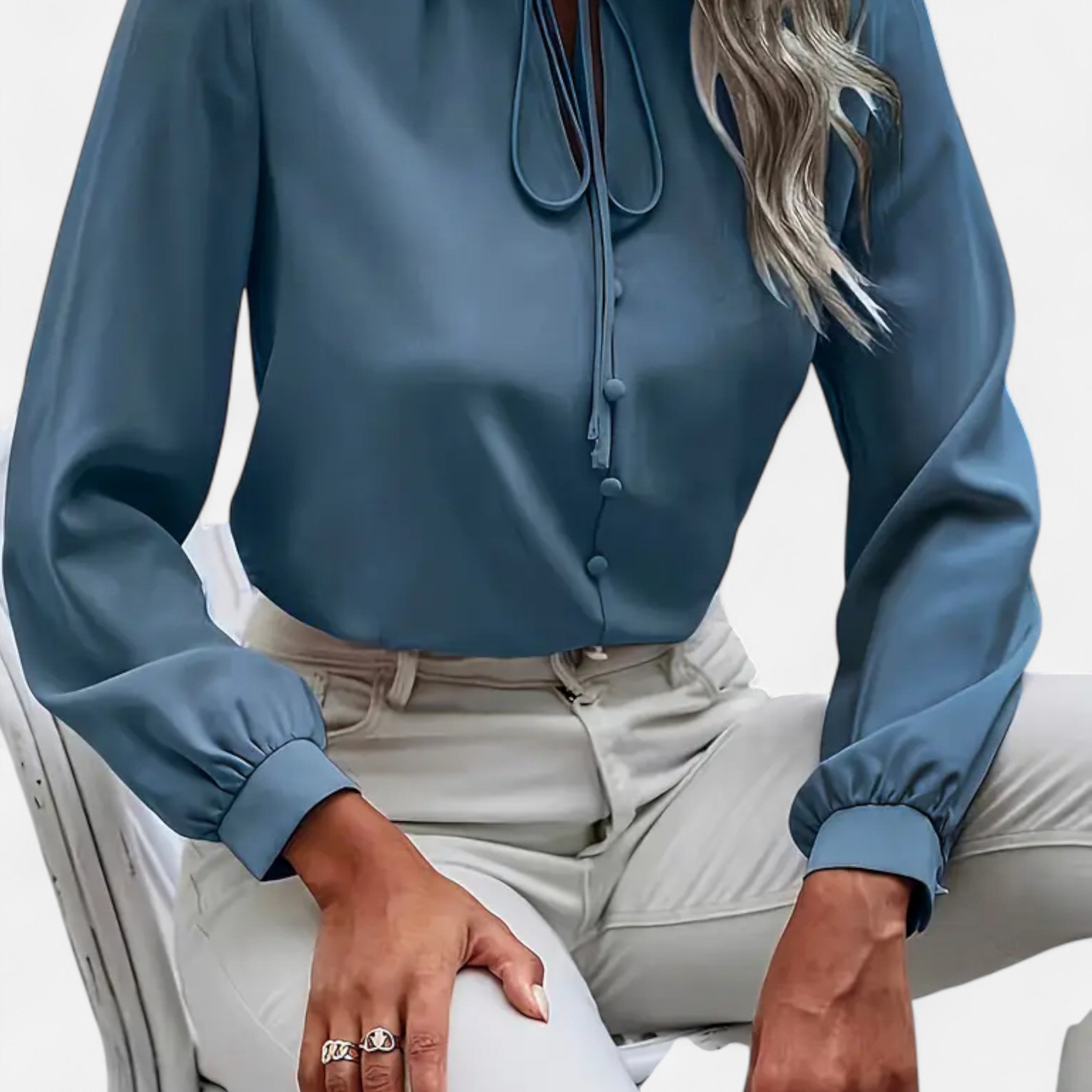 Lurvain | Women’s Elegant Tie-Neck Blouse