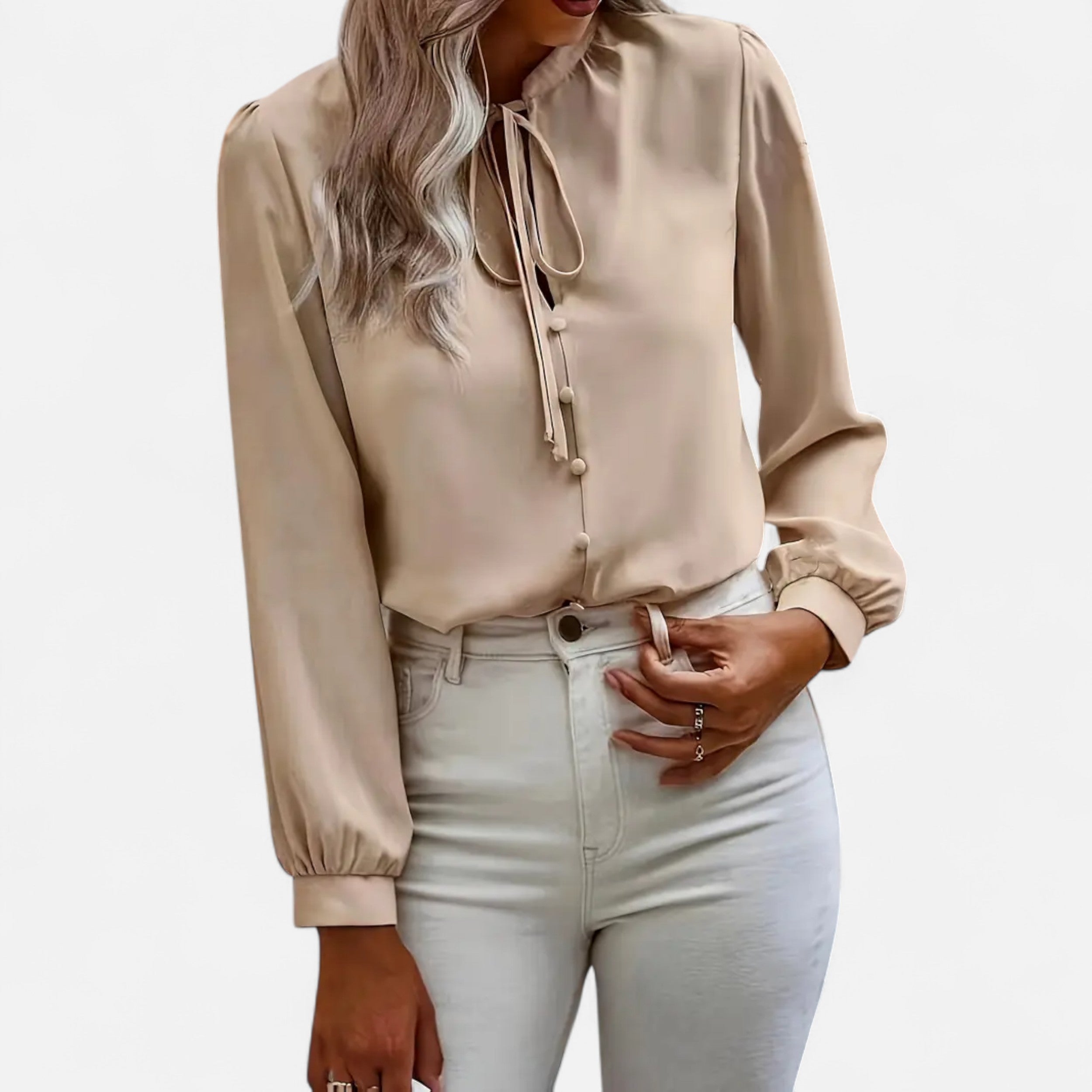 Lurvain | Women’s Elegant Tie-Neck Blouse