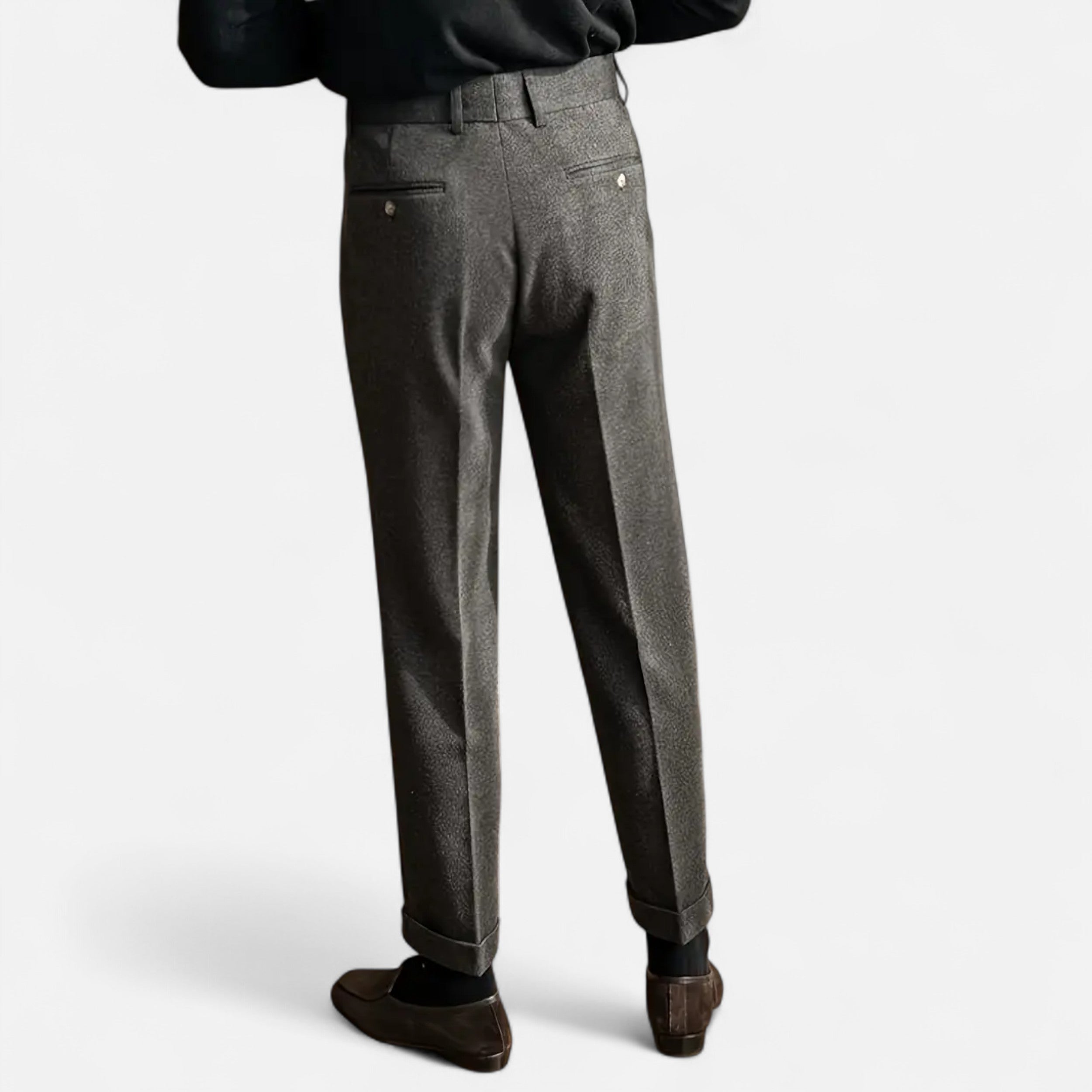 Lurvain | Men’s Naples Trousers – High-Waist British Style
