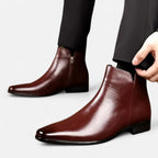 Alveraine | Men’s Vintage Leather Lace-Up Business Boots