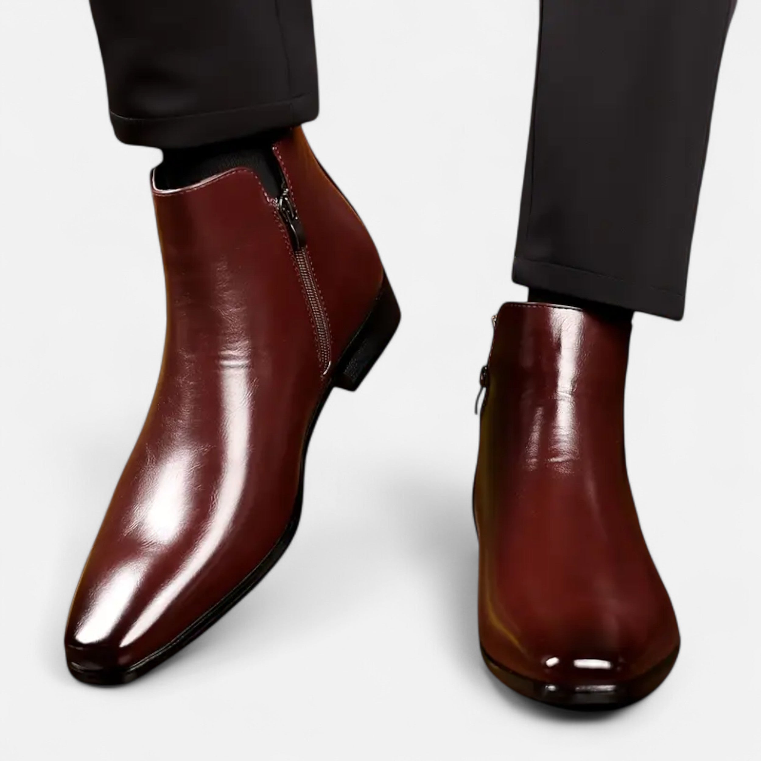 Lurvain | Men’s Vintage Leather Lace-Up Business Boots