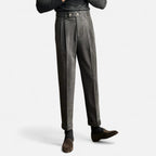 Alveraine | Men’s Naples Trousers – High-Waist British Style