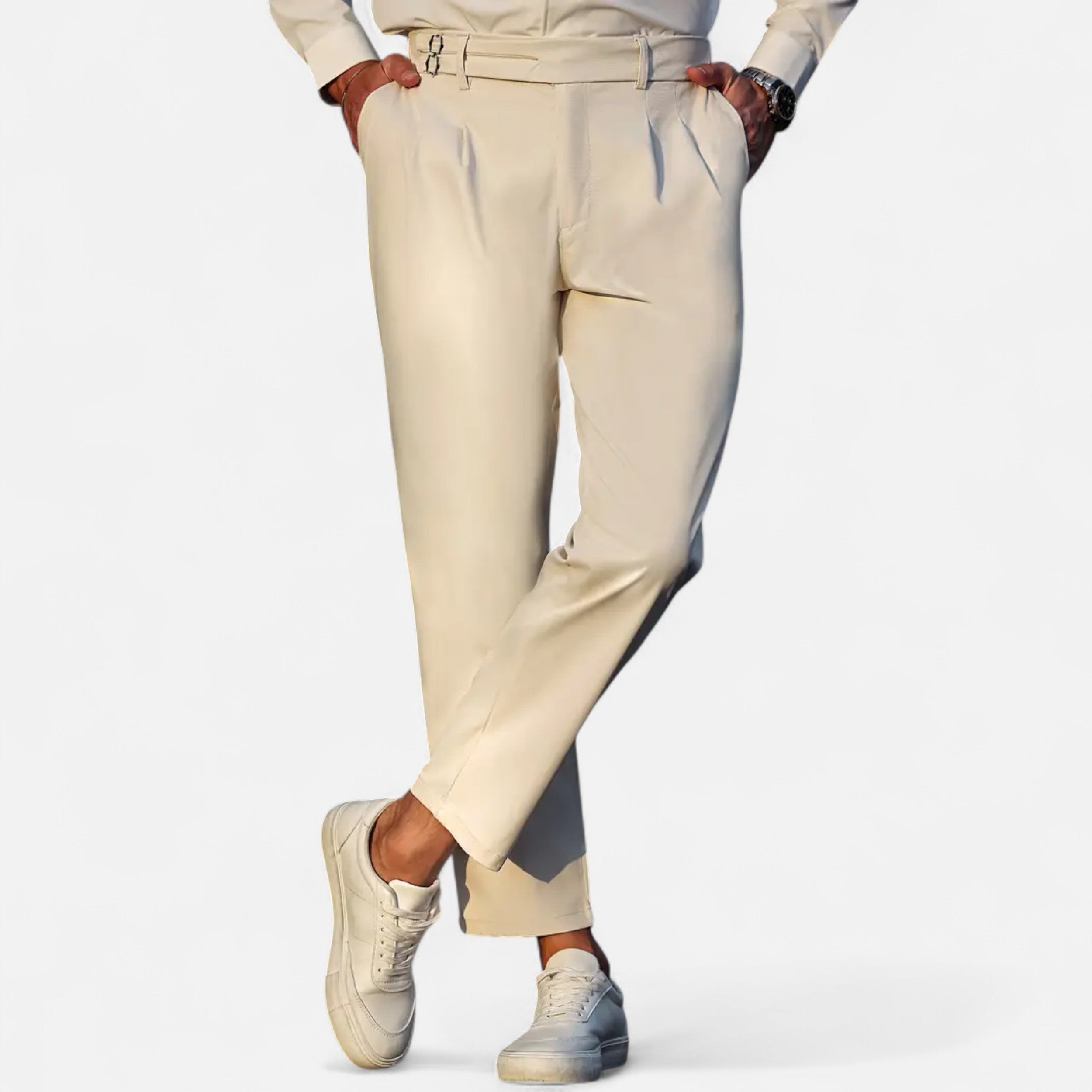 Lurvain | Men’s Relaxed-Fit Pants – Double-Button Classic