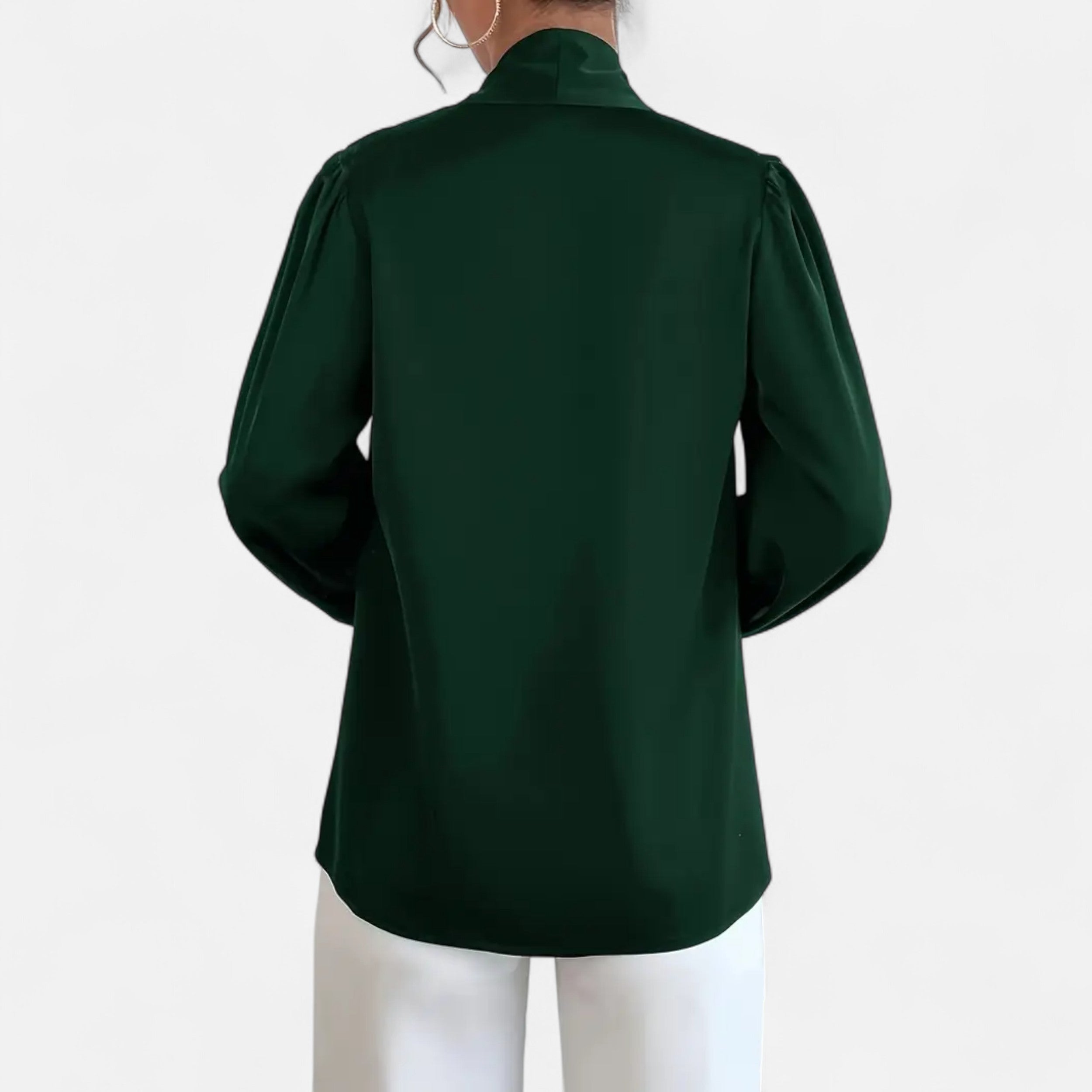 Lurvain | Women’s Satin Bow-Tie Blouse