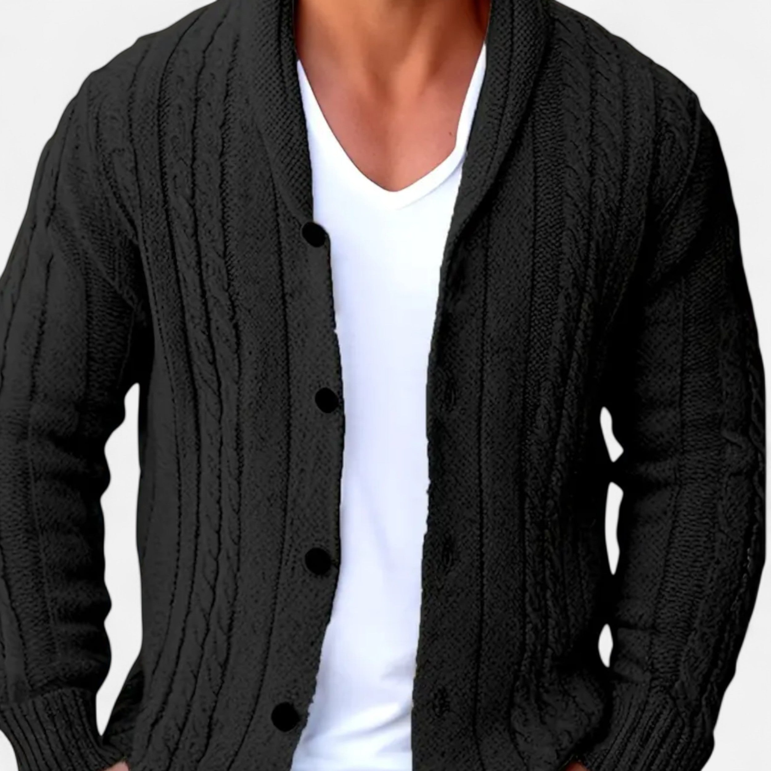 Lurvain | Men’s Cable-Knit Cardigan – Autumn Heritage Style