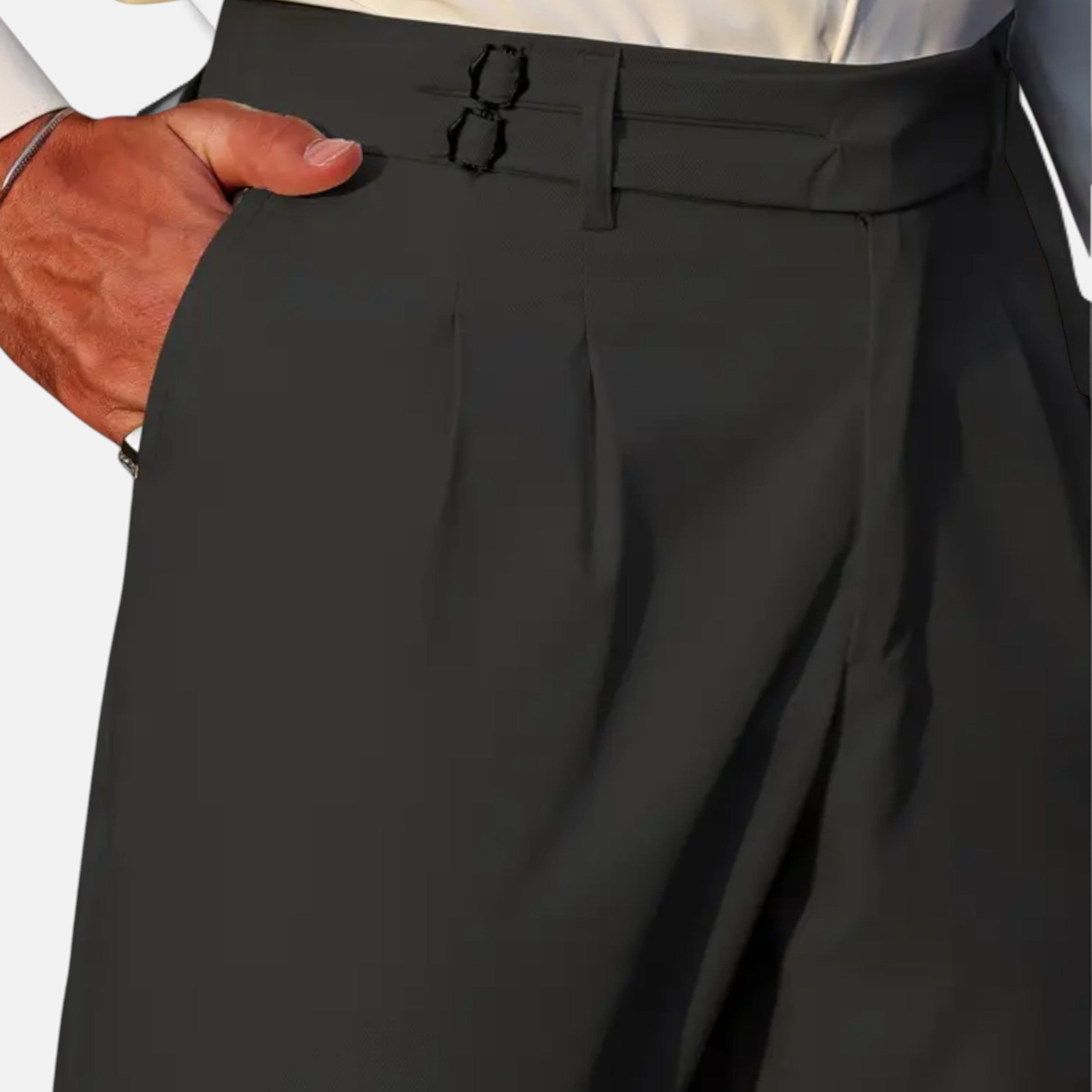 Lurvain | Men’s Relaxed-Fit Pants – Double-Button Classic