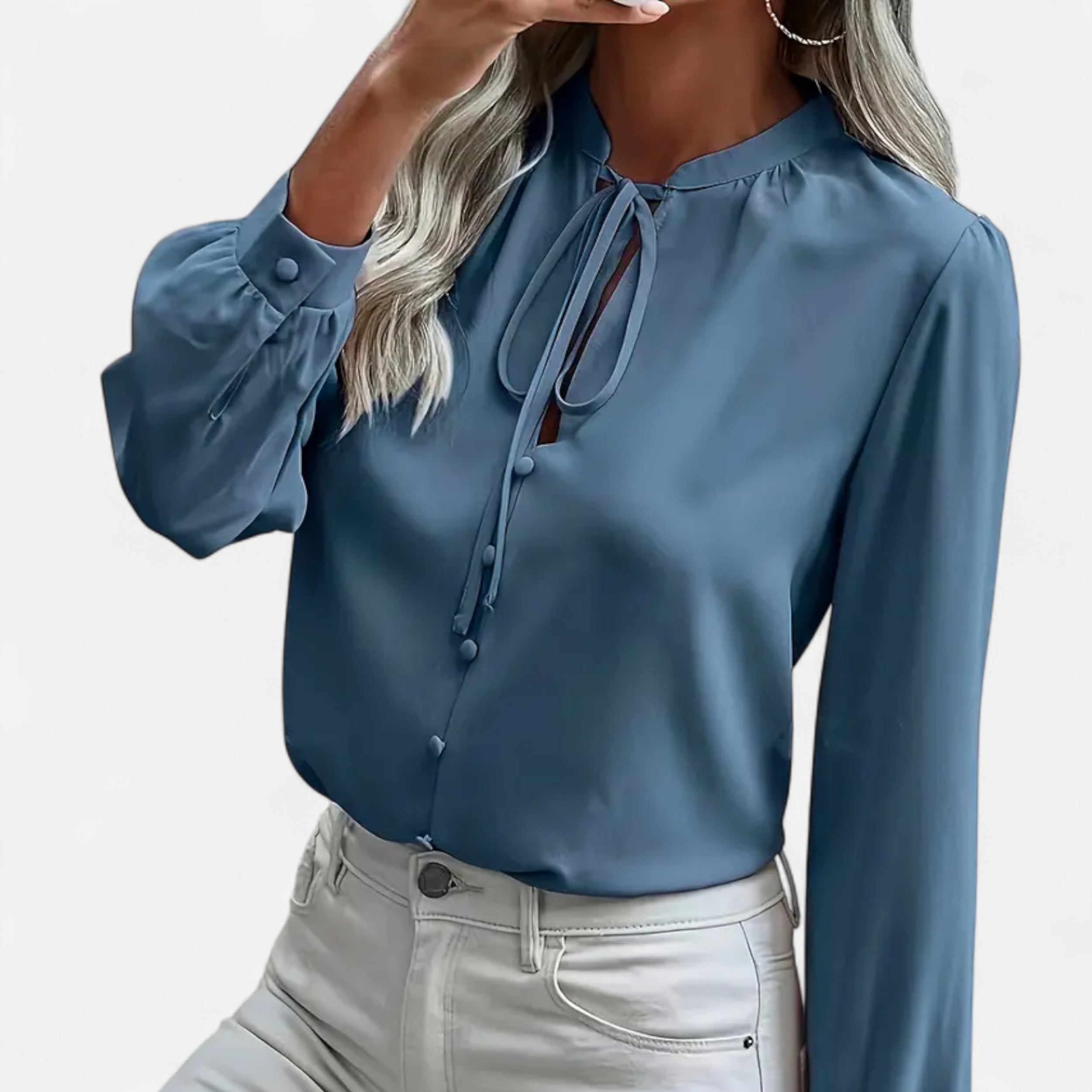 Lurvain | Women’s Elegant Tie-Neck Blouse