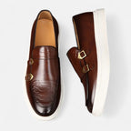 Alveraine | Men’s Gold-Pattern Casual Loafers