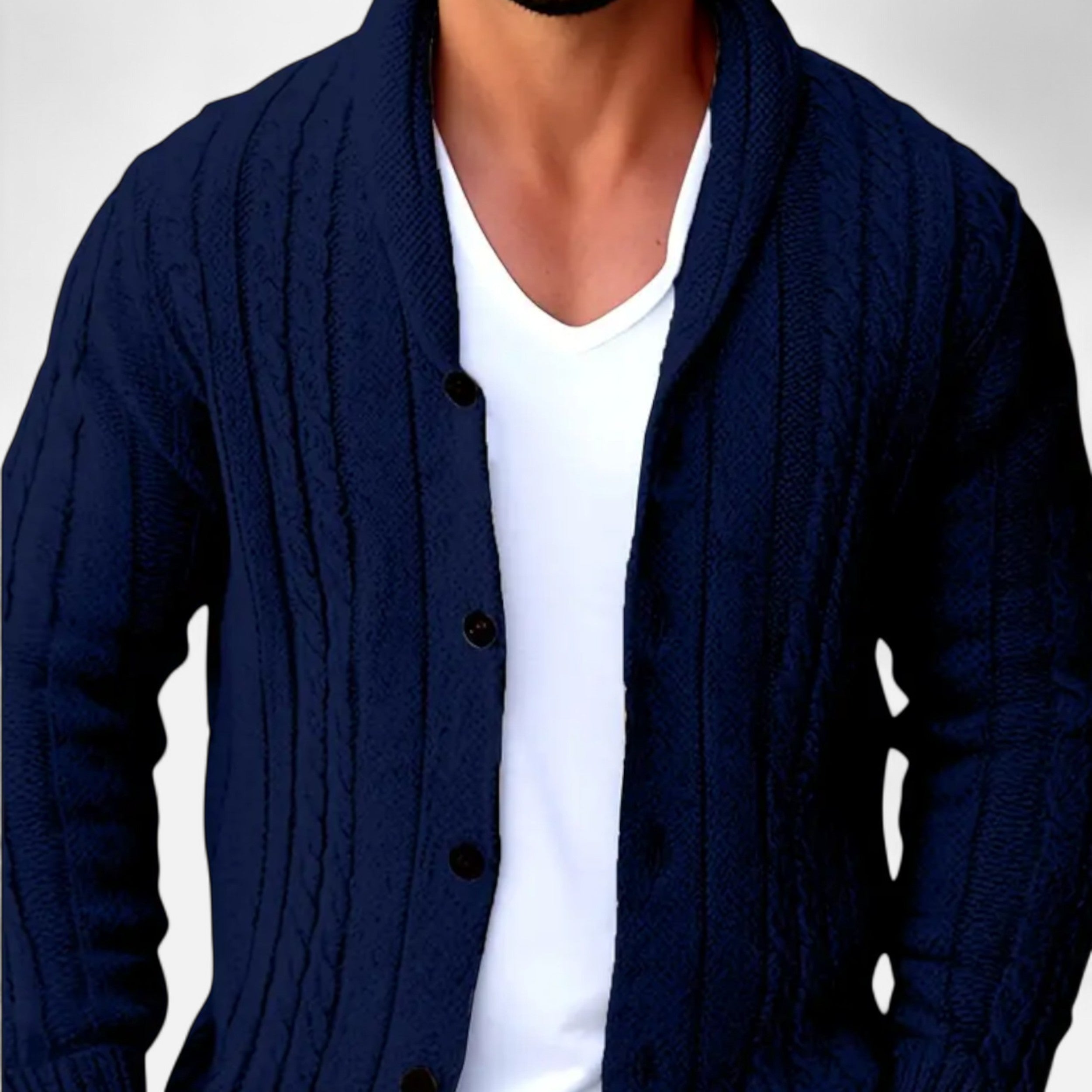 Lurvain | Men’s Cable-Knit Cardigan – Autumn Heritage Style