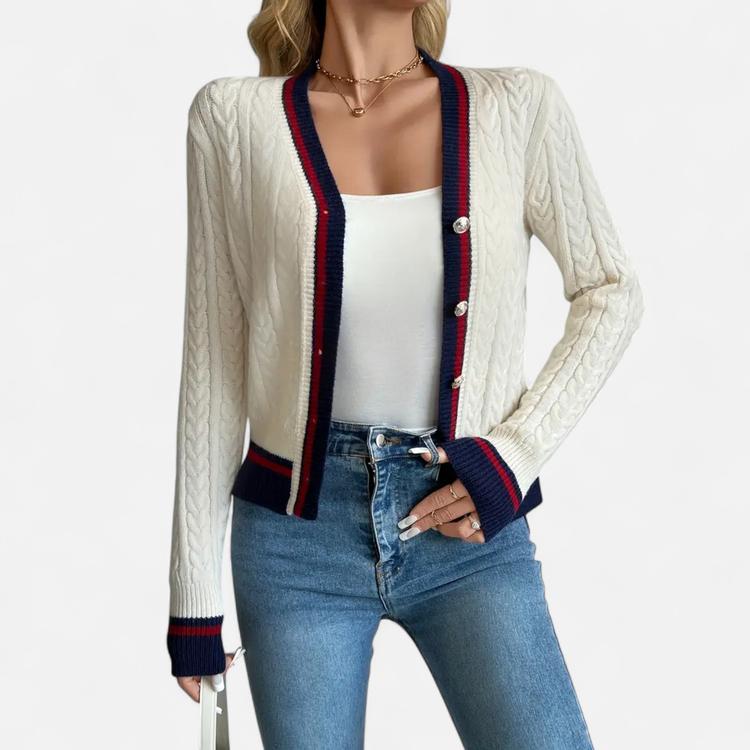 Lurvain | Women’s Colourblock V-Neck Cardigan