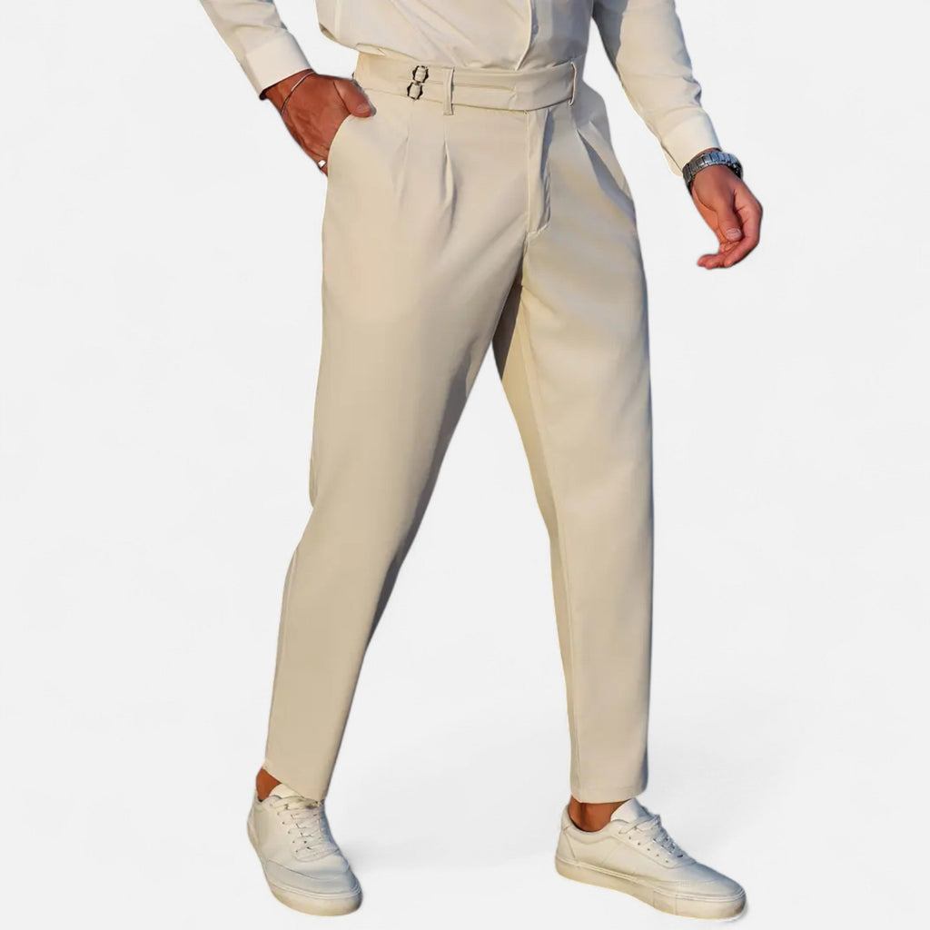 Lurvain | Men’s Relaxed-Fit Pants – Double-Button Classic