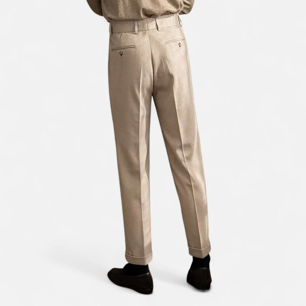 Alveraine | Men’s Naples Trousers – High-Waist British Style