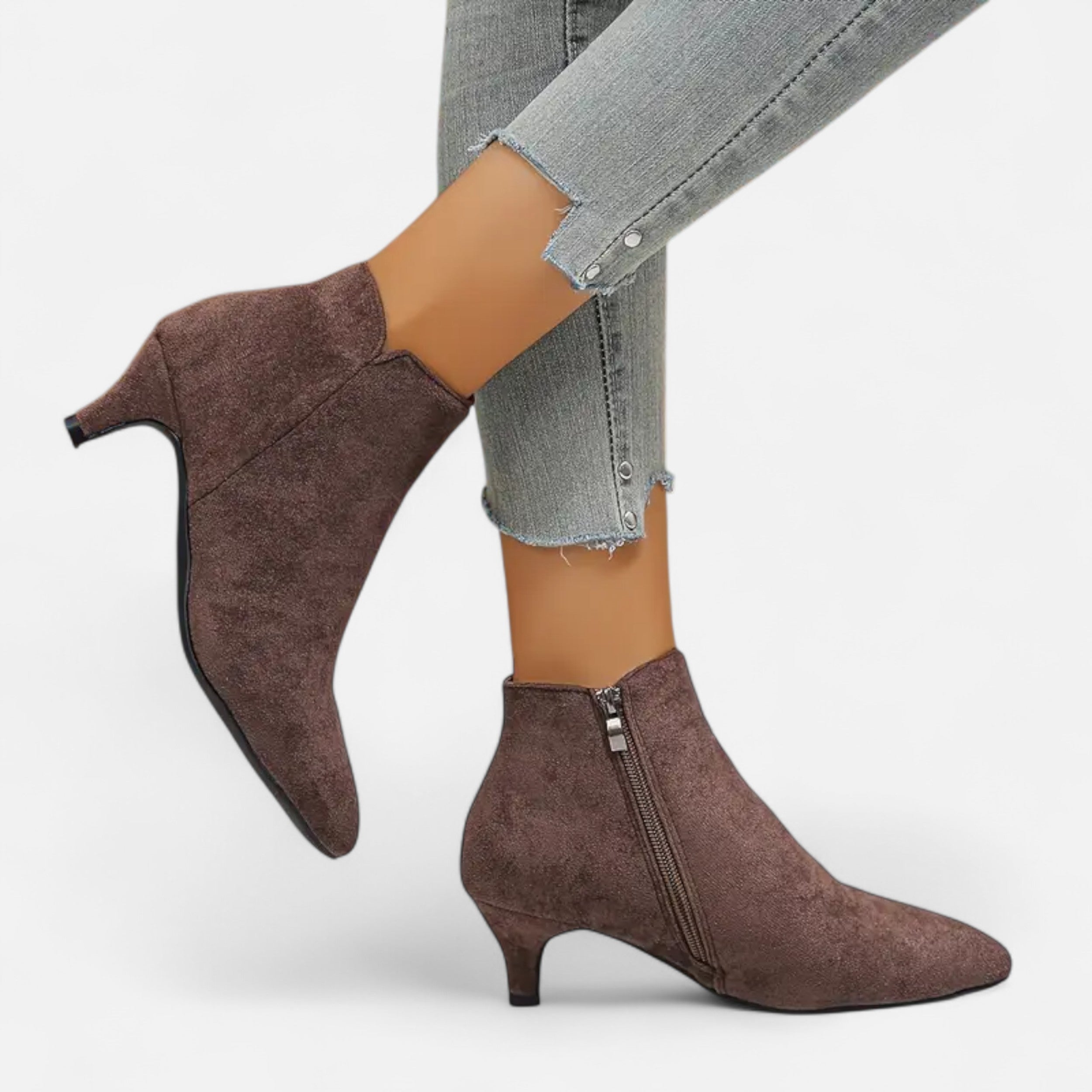 Lurvain | Women’s Kitten Heel Pointed Ankle Boots