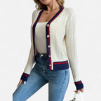 Alveraine | Women’s Colorblock V-Neck Cardigan