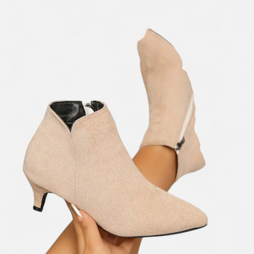 Lurvain | Women’s Kitten Heel Pointed Ankle Boots
