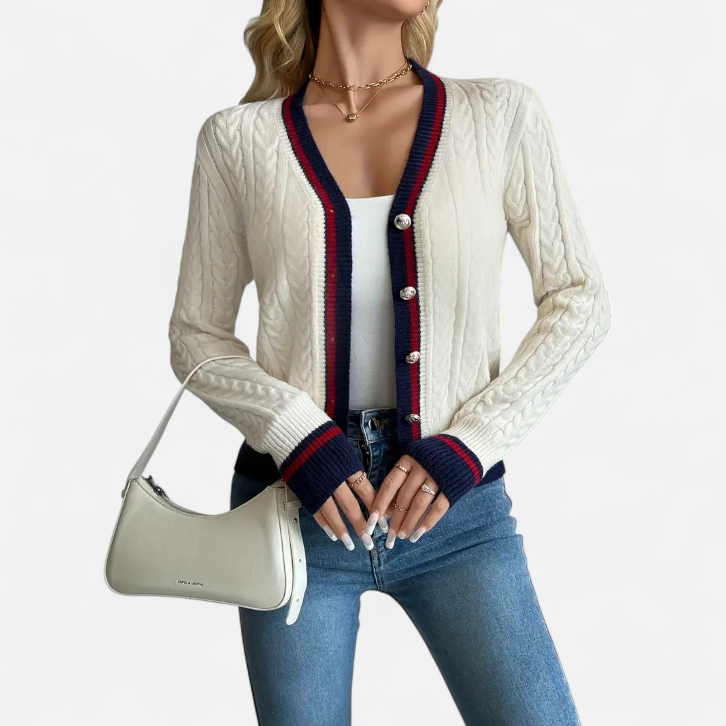 Lurvain | Women’s Colourblock V-Neck Cardigan