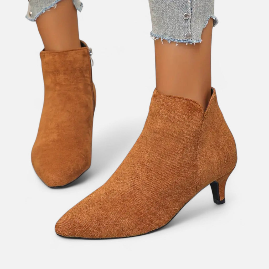 Lurvain | Women’s Kitten Heel Pointed Ankle Boots