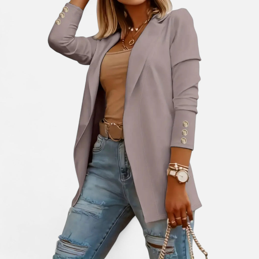 Lurvain | Women’s Chic Mid-Length Lapel Cardigan