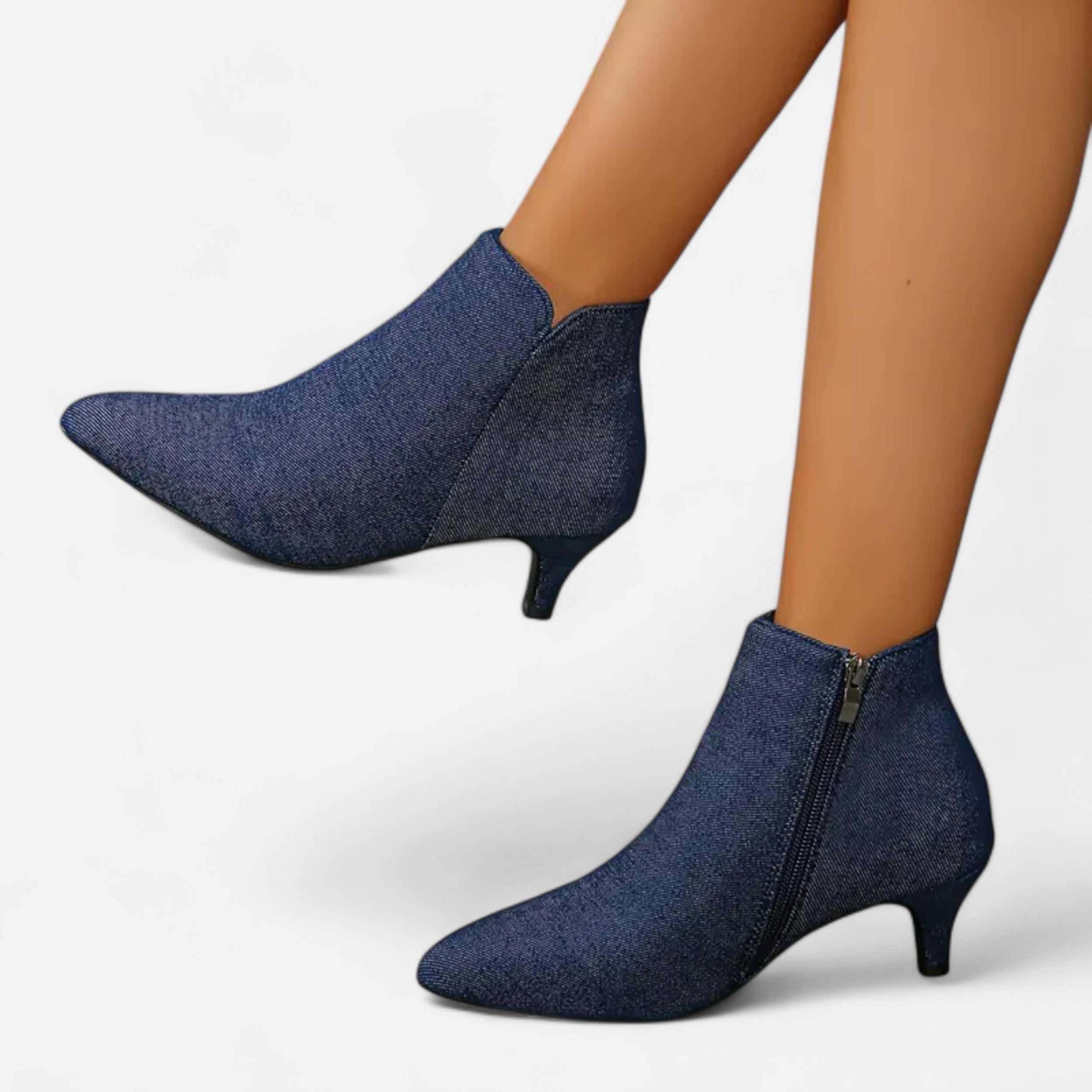 Lurvain | Women’s Kitten Heel Pointed Ankle Boots