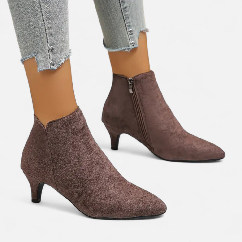 Lurvain | Women’s Kitten Heel Pointed Ankle Boots