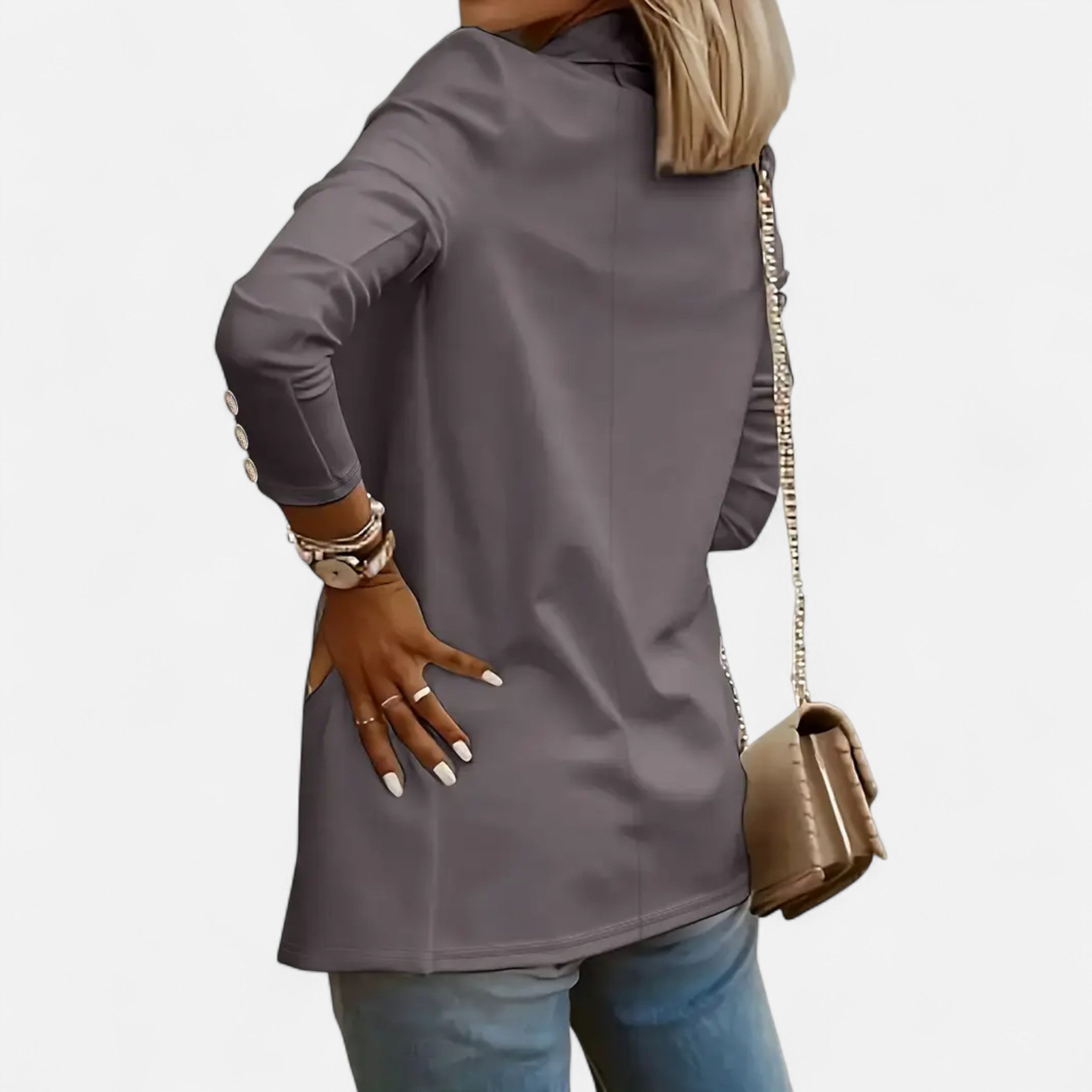 Lurvain | Women’s Chic Mid-Length Lapel Cardigan