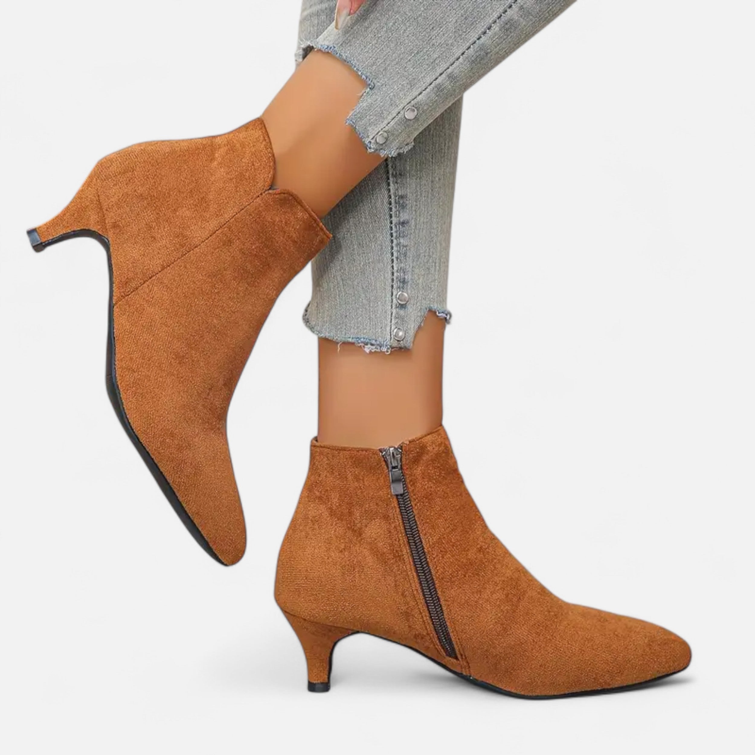 Lurvain | Women’s Kitten Heel Pointed Ankle Boots