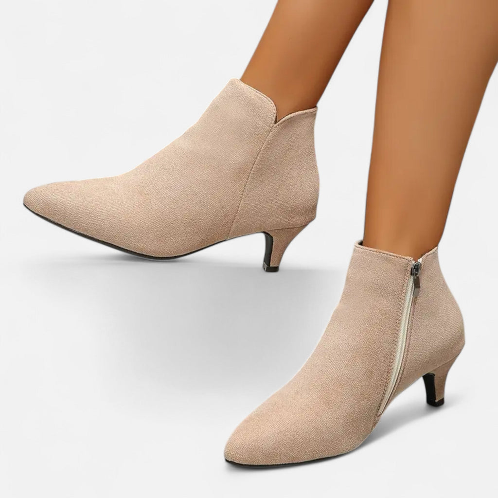 Lurvain | Women’s Kitten Heel Pointed Ankle Boots