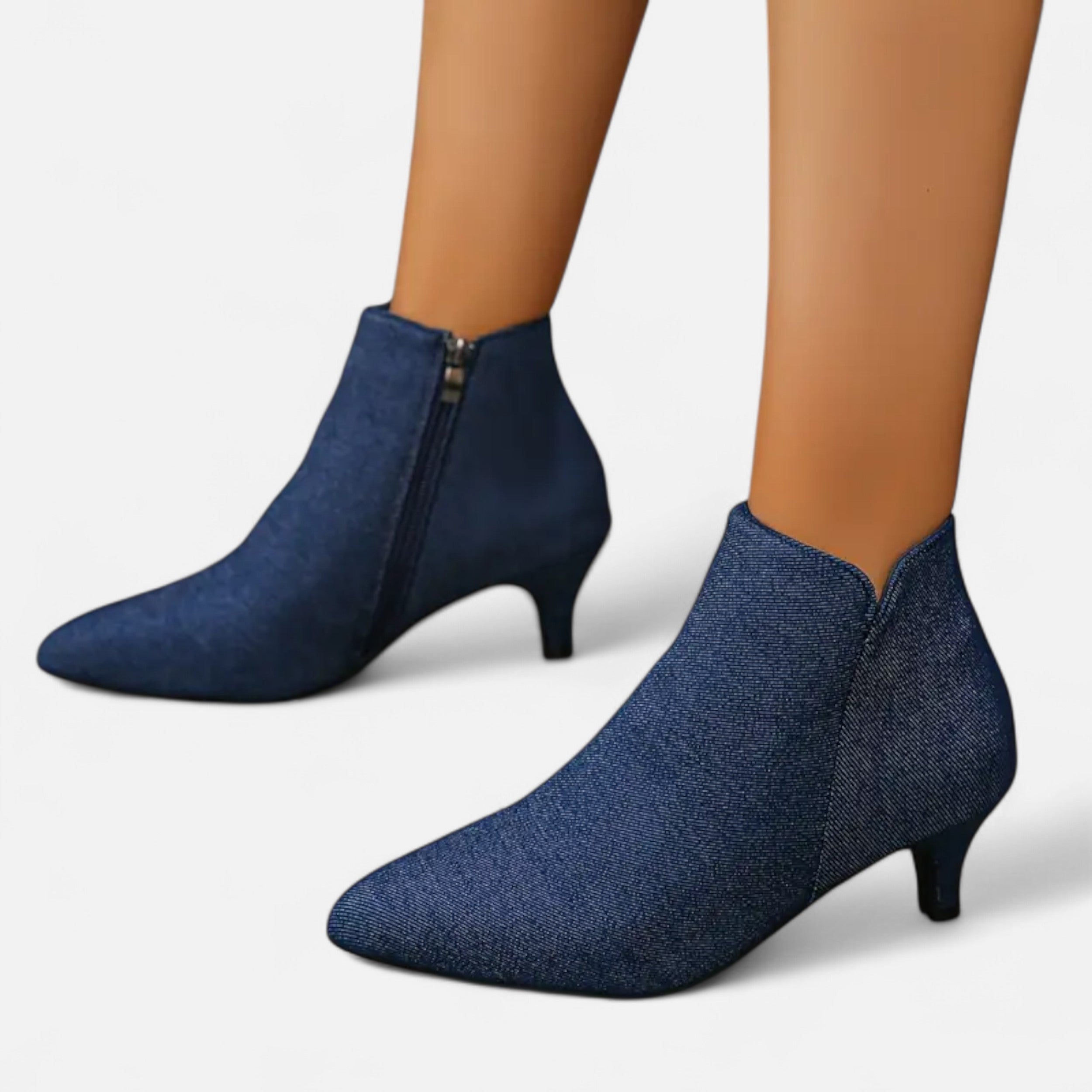 Lurvain | Women’s Kitten Heel Pointed Ankle Boots