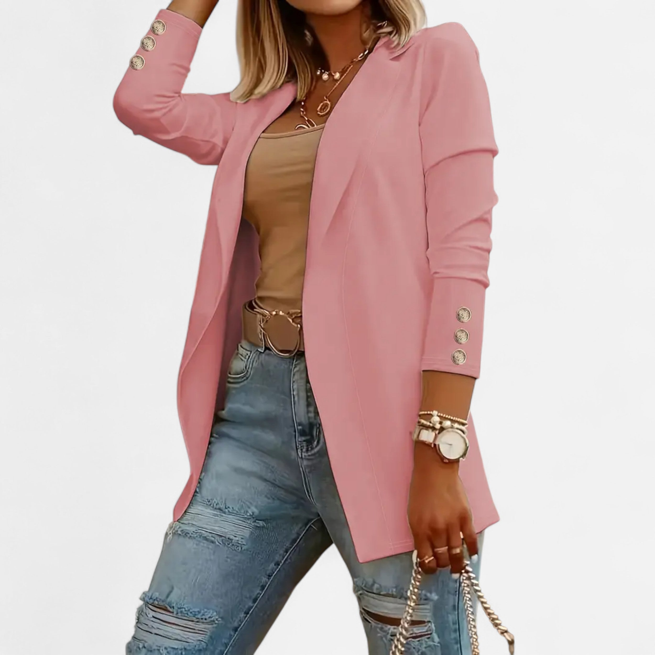 Lurvain | Women’s Chic Mid-Length Lapel Cardigan