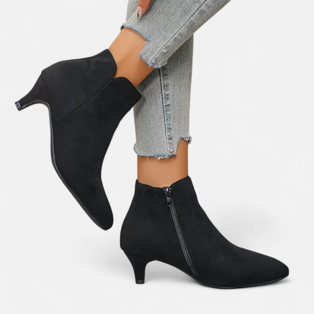 Lurvain | Women’s Kitten Heel Pointed Ankle Boots