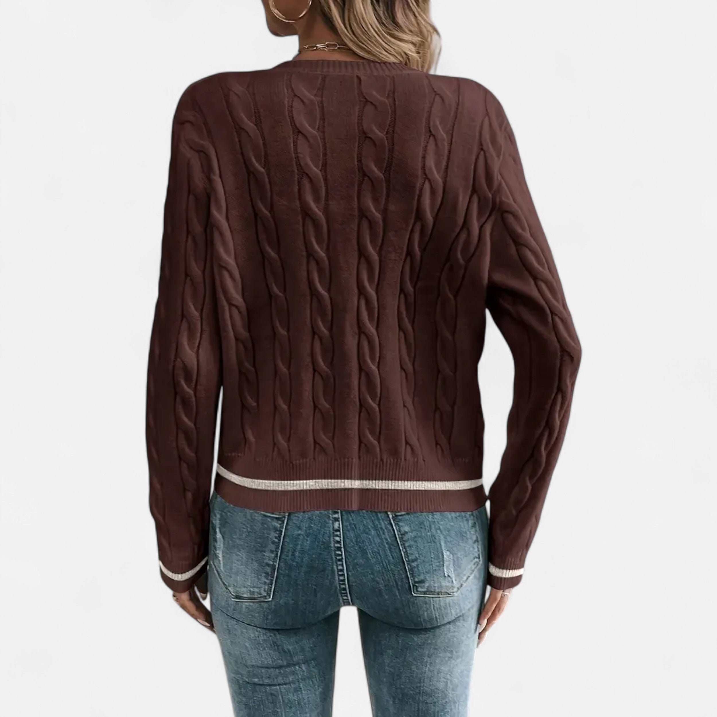 Lurvain | Women’s Elegant Long Sleeve Knit Cardigan