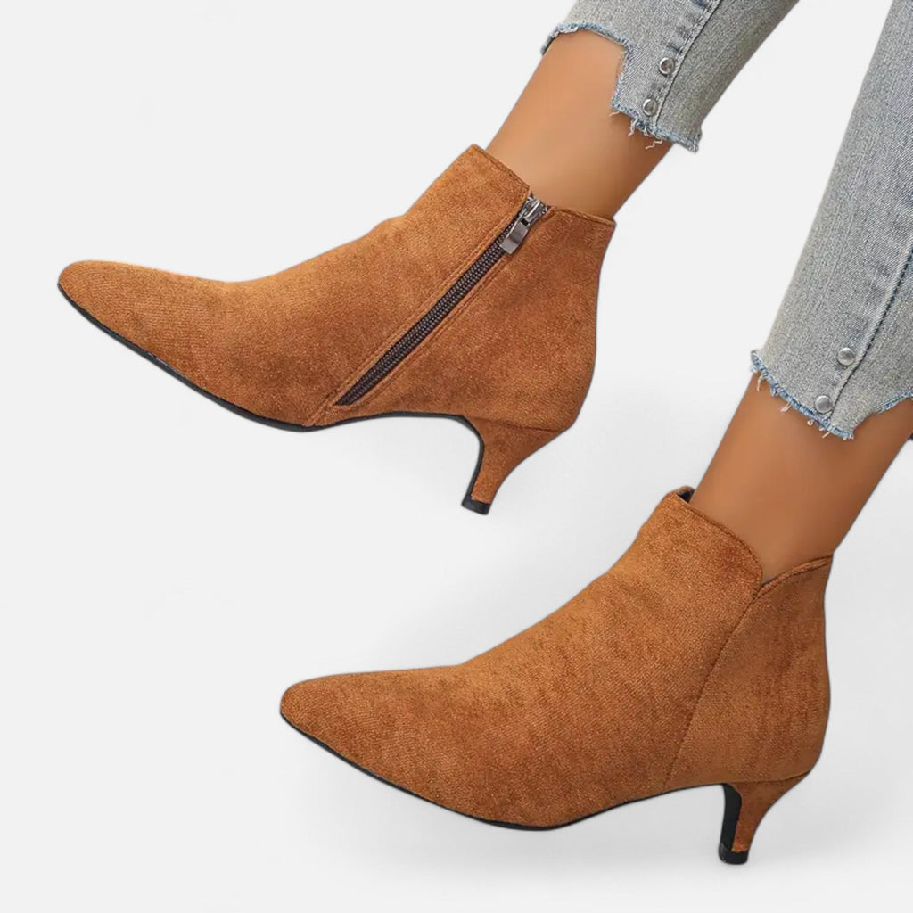Lurvain | Women’s Kitten Heel Pointed Ankle Boots