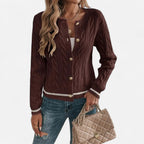 Alveraine | Women’s Elegant Long Sleeve Knit Cardigan