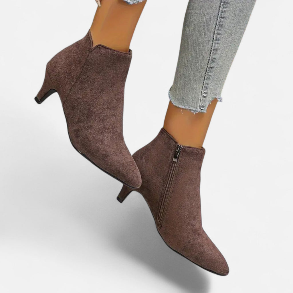 Lurvain | Women’s Kitten Heel Pointed Ankle Boots