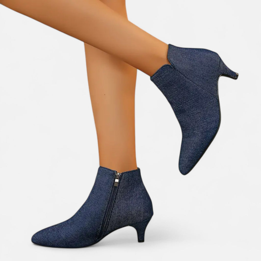 Lurvain | Women’s Kitten Heel Pointed Ankle Boots