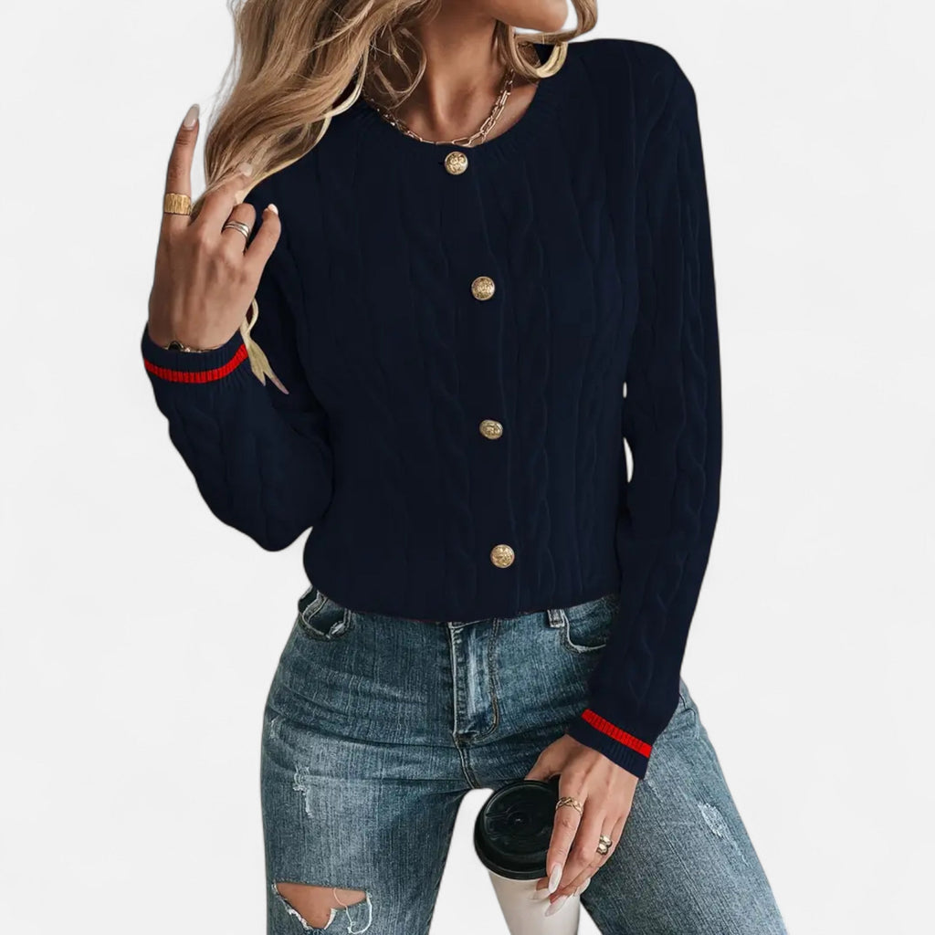 Alveraine | Women’s Elegant Long Sleeve Knit Cardigan