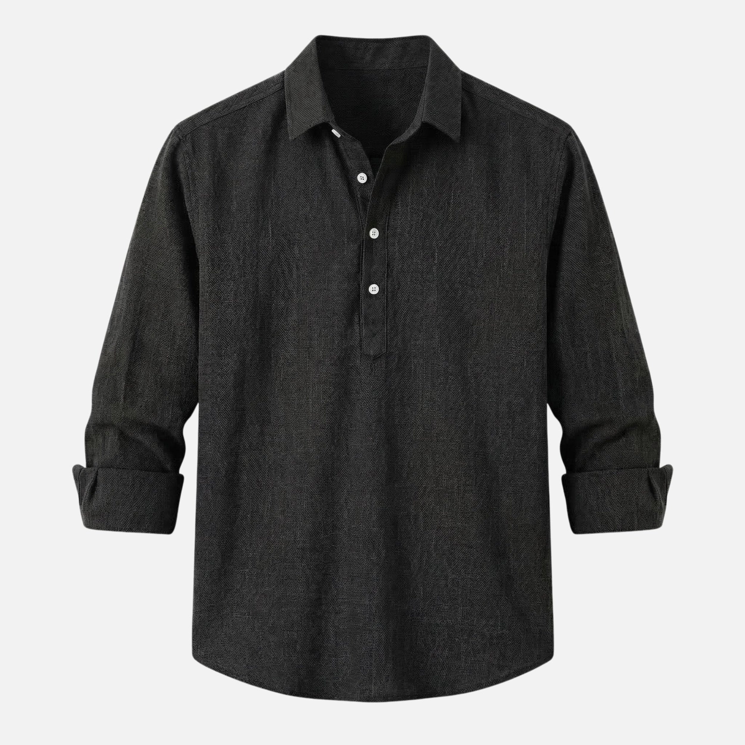 Alveraine | Men's Linen Collared Shirt – Breathable Summer Comfort