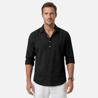 Alveraine | Men's Linen Collared Shirt – Breathable Summer Comfort
