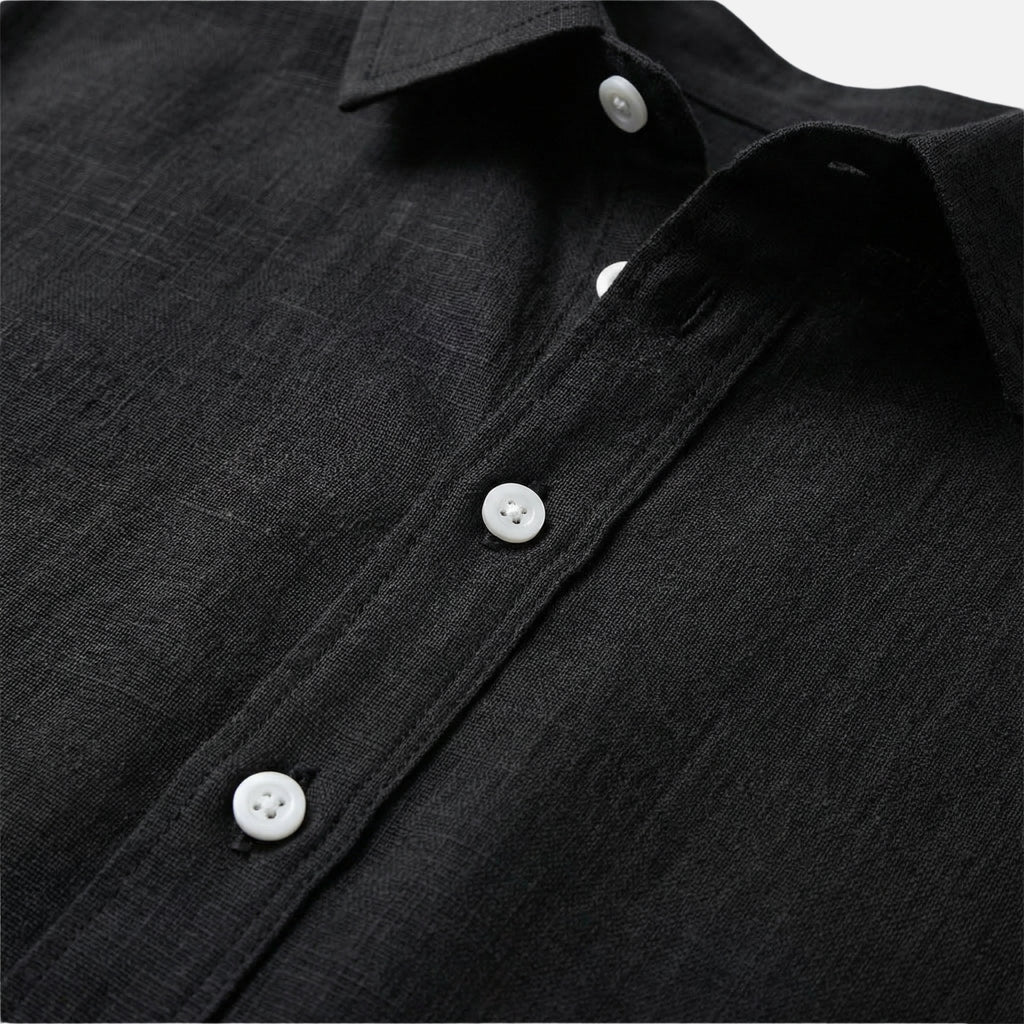 Alveraine | Men's Linen Collared Shirt – Breathable Summer Comfort